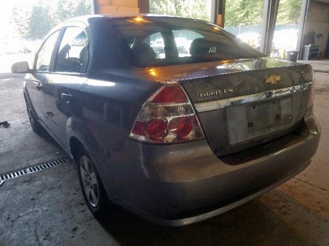KL1TD56658B168542 - 2008 CHEVROLET AVEO BASE Сұр фото 3