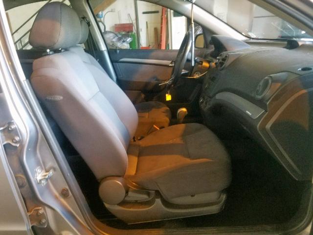 KL1TD56658B168542 - 2008 CHEVROLET AVEO BASE Сұр фото 5