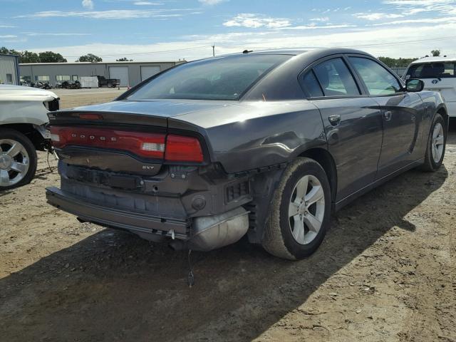 2C3CDXHG4EH318674 - 2014 DODGE CHARGER SX GRAY photo 4