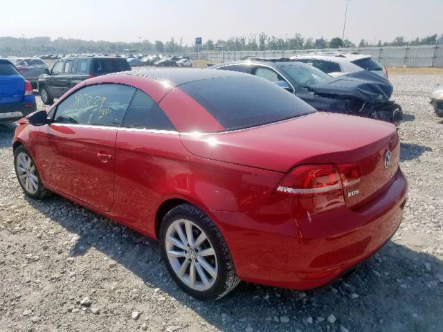 WVWBW8AH3EV000465 - 2014 VOLKSWAGEN EOS KOMFOR RED photo 3