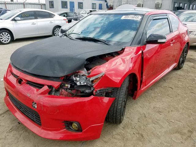 JTKJF5C70D3054775 - 2013 TOYOTA SCION TC წითელი ფოტო 2