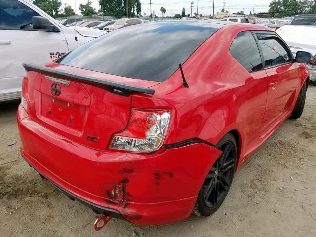 JTKJF5C70D3054775 - 2013 TOYOTA SCION TC წითელი ფოტო 4