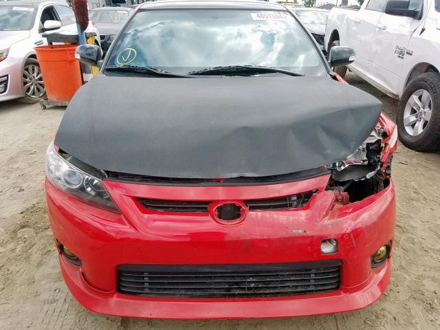 JTKJF5C70D3054775 - 2013 TOYOTA SCION TC წითელი ფოტო 9