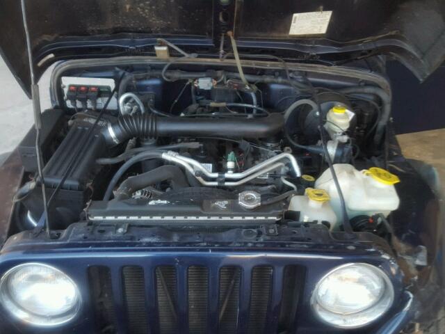 1J4FA49S86P781332 - 2006 JEEP WRANGLER / BLUE photo 7