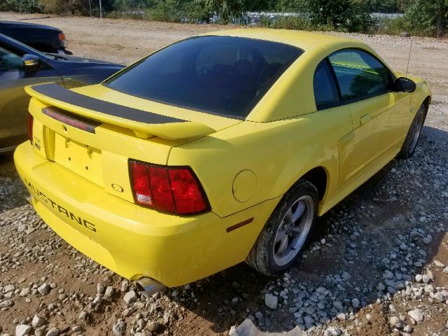 1FAFP42X43F320596 - 2003 FORD MUSTANG GT YELLOW photo 4