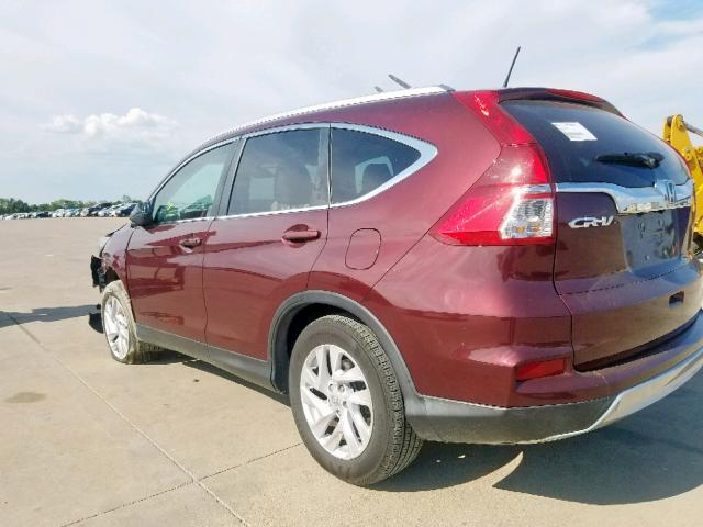 2HKRM3H71FH554111 - 2015 HONDA CR-V EXL RED photo 3