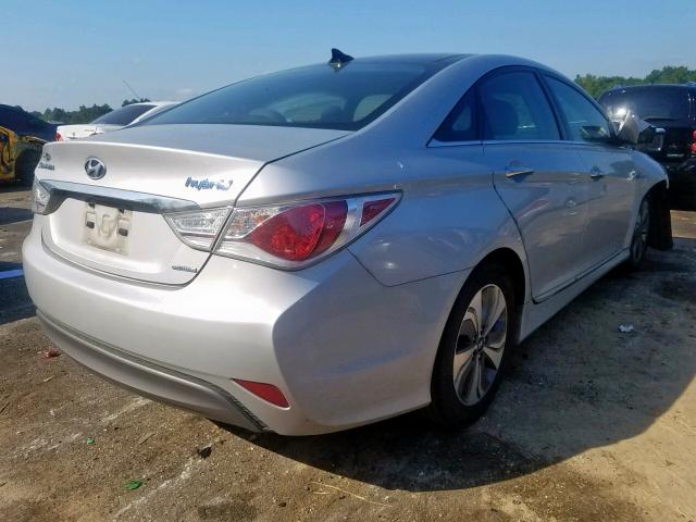 KMHEC4A41FA136979 - 2015 HYUNDAI SONATA HYB GRAY photo 4