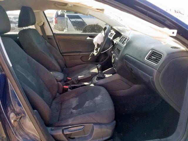 3VW1K7AJ9EM432294 - 2014 VOLKSWAGEN JETTA BASE 蓝色 照片 5