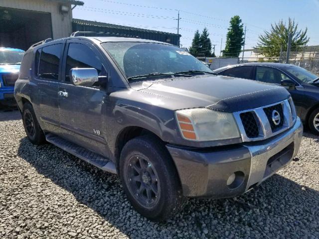 5N1AA08B75N703558 - 2005 NISSAN ARMADA SE CHARCOAL photo 1