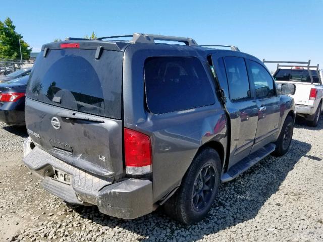 5N1AA08B75N703558 - 2005 NISSAN ARMADA SE CHARCOAL photo 4