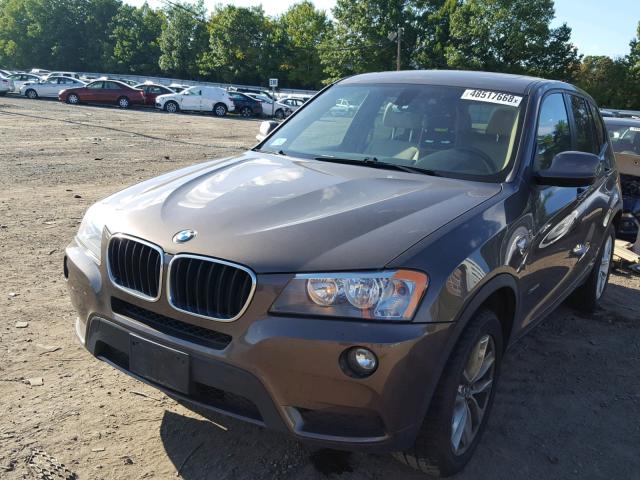 5UXWX9C5XD0A12410 - 2013 BMW X3 XDRIVE2 BROWN photo 2