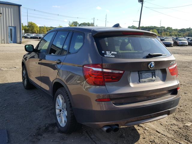 5UXWX9C5XD0A12410 - 2013 BMW X3 XDRIVE2 BROWN photo 3