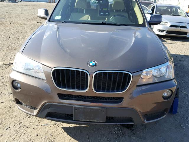 5UXWX9C5XD0A12410 - 2013 BMW X3 XDRIVE2 BROWN photo 7