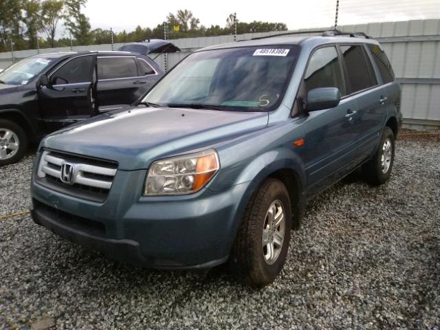 5FNYF18288B032561 - 2008 HONDA PILOT VP BLUE photo 2