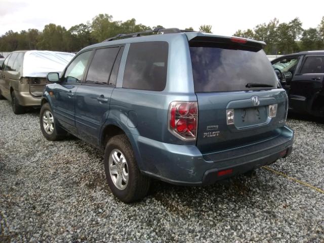 5FNYF18288B032561 - 2008 HONDA PILOT VP BLUE photo 3