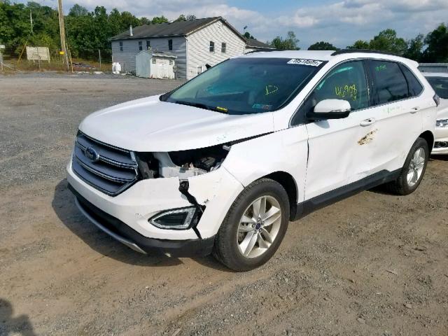 2FMPK4J96GBB47330 - 2016 FORD EDGE SEL WHITE photo 2