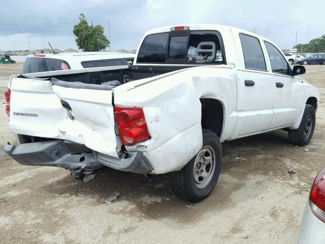 1D7HE28K96S697970 - 2006 DODGE DAKOTA QUA WHITE photo 4