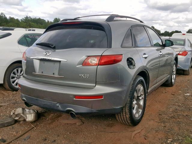 JNRAS08W37X208270 - 2007 INFINITI FX35 GRAY photo 4