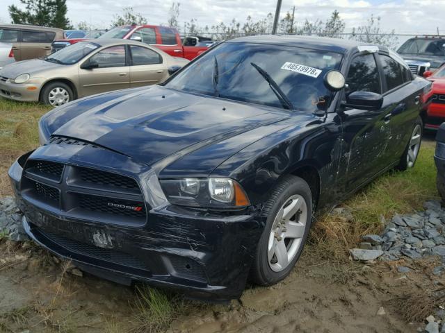 2C3CDXAT1DH535637 - 2013 DODGE CHARGER PO BLACK photo 2