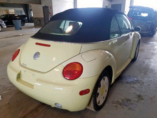 3VWBM31Y75M358653 - 2005 VOLKSWAGEN NEW BEETLE YELLOW photo 4