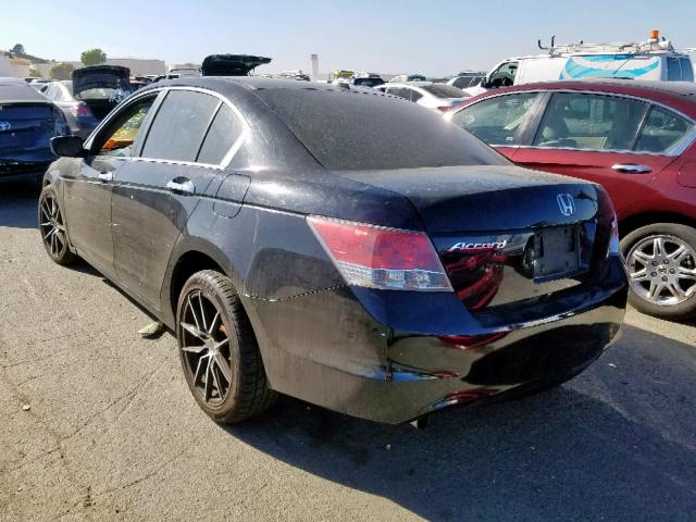 1HGCP36868A005704 - 2008 HONDA ACCORD EXL BLACK photo 3