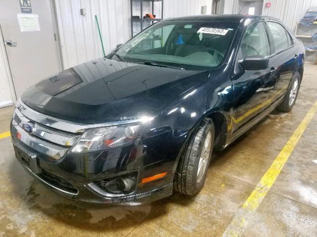 3FAHP0GAXCR163178 - 2012 FORD FUSION S BLACK photo 2