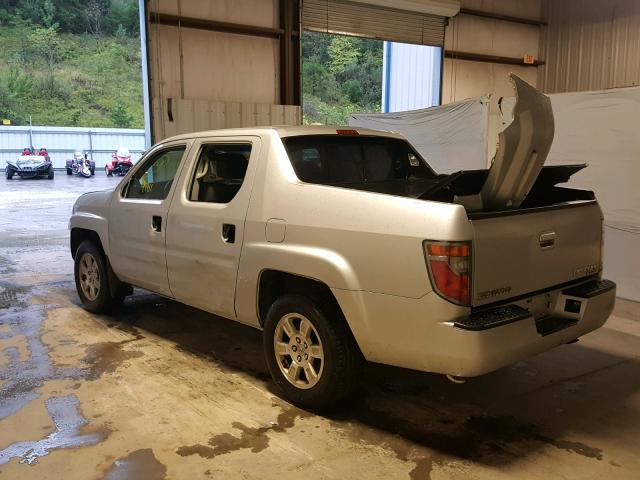 2HJYK16508H514505 - 2008 HONDA RIDGELINE SILVER photo 3