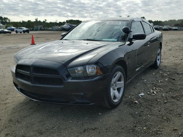 2C3CDXAG5EH121278 - 2014 DODGE CHARGER PO BLACK photo 2