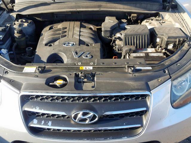 5NMSH73E37H114151 - 2007 HYUNDAI SANTA FE S SILVER photo 7