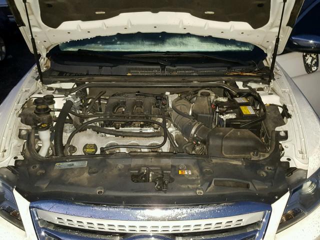 1FAHP2FWXBG141776 - 2011 FORD TAURUS LIM WHITE photo 7