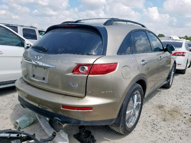 JNRAS08UX5X109697 - 2005 INFINITI FX35 TAN photo 4