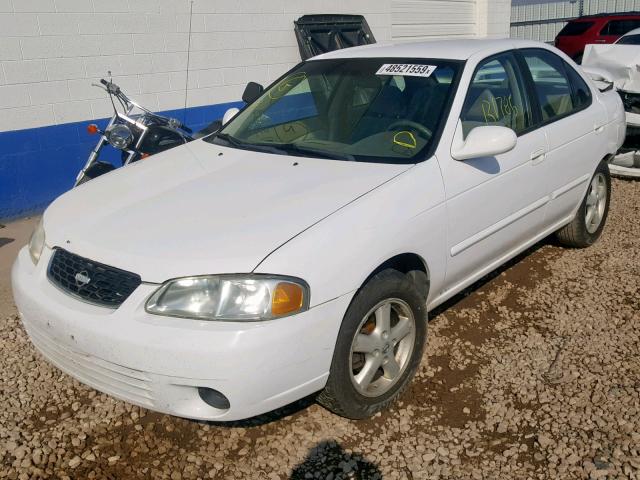 3N1CB51D12L609886 - 2002 NISSAN SENTRA XE WHITE photo 2