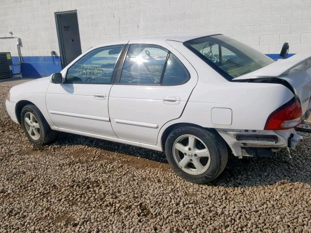 3N1CB51D12L609886 - 2002 NISSAN SENTRA XE WHITE photo 3