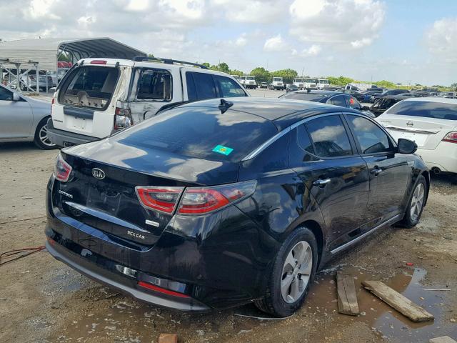 KNAGM4AD4F5089673 - 2015 KIA OPTIMA HYB BLACK photo 4