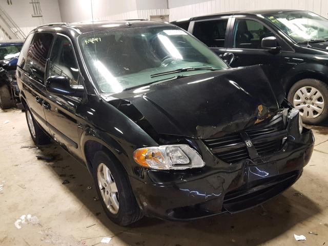 1D4GP45R06B715840 - 2006 DODGE CARAVAN SX BLACK photo 1