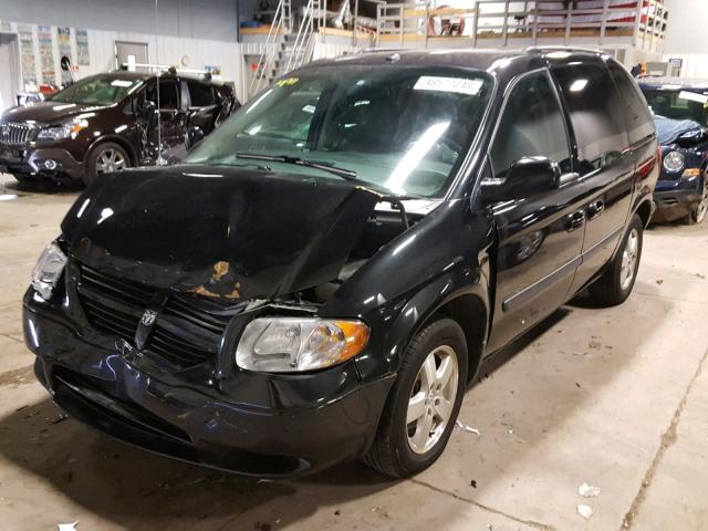 1D4GP45R06B715840 - 2006 DODGE CARAVAN SX BLACK photo 2