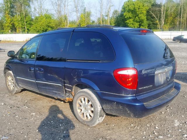 2C4GP54L03R134884 - 2003 CHRYSLER TOWN & COU BLUE photo 3