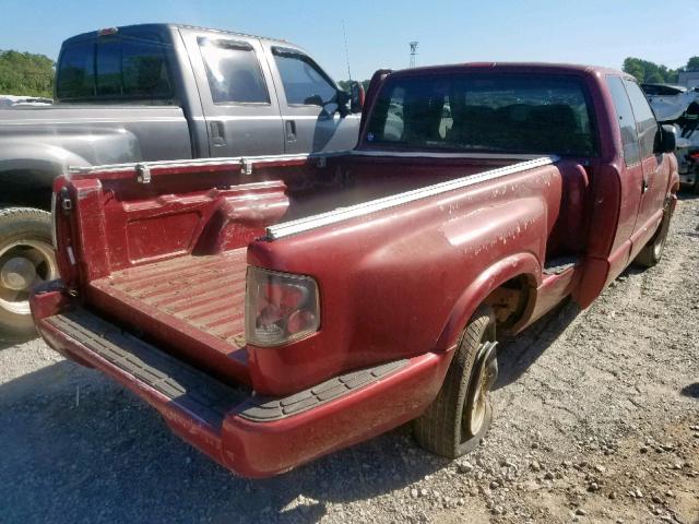 1GCCS19W728201919 - 2002 CHEVROLET S TRUCK S1 MAROON photo 4