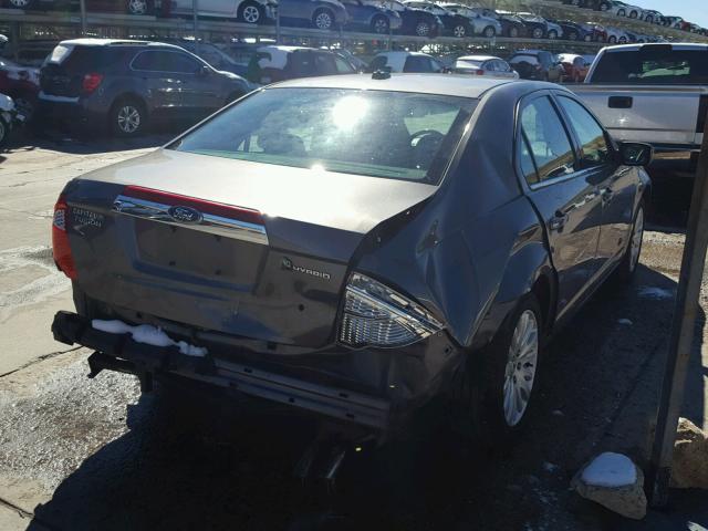 3FADP0L38AR373040 - 2010 FORD FUSION HYB GRAY photo 4