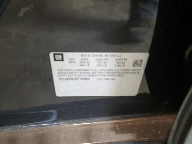 1G11A5SL3FF168400 - 2015 CHEVROLET MALIBU LS 灰色 照片 10