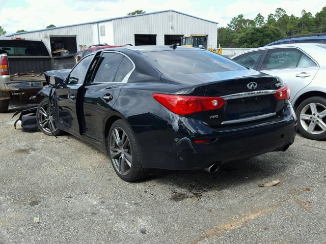 JN1BV7AR1FM412349 - 2015 INFINITI Q50 BASE BLACK photo 3