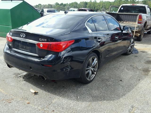 JN1BV7AR1FM412349 - 2015 INFINITI Q50 BASE BLACK photo 4