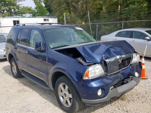 5LMEU88H74ZJ16096 - 2004 LINCOLN AVIATOR 蓝色 照片 1