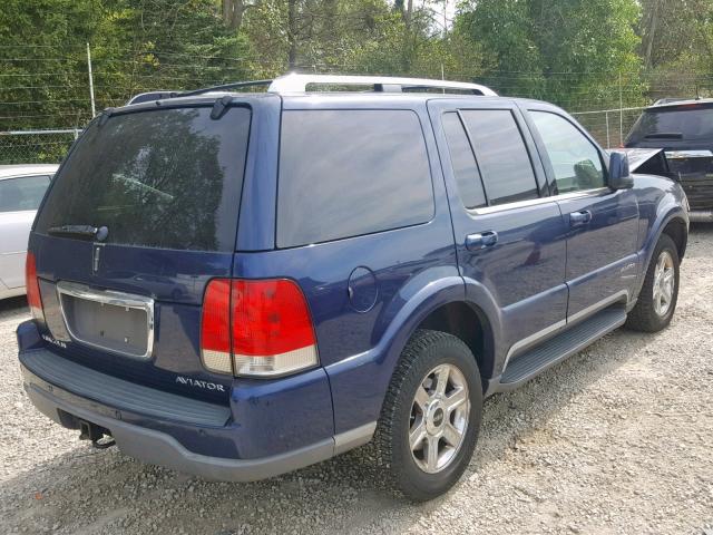 5LMEU88H74ZJ16096 - 2004 LINCOLN AVIATOR BLUE photo 4