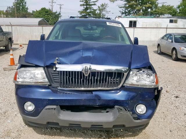 5LMEU88H74ZJ16096 - 2004 LINCOLN AVIATOR 蓝色 照片 9