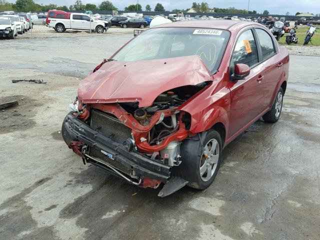 KL1TD5DE5BB180384 - 2011 CHEVROLET AVEO LS BURGUNDY photo 2