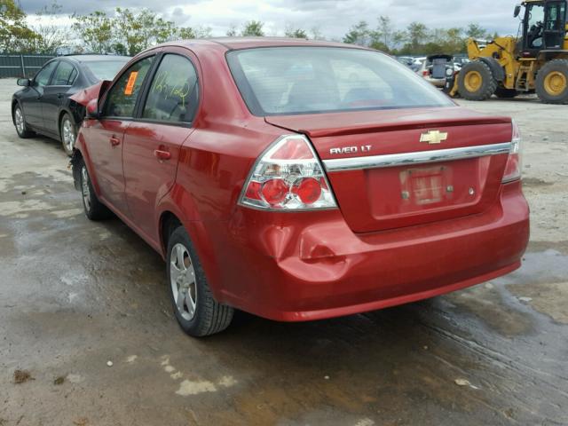 KL1TD5DE5BB180384 - 2011 CHEVROLET AVEO LS BURGUNDY photo 3
