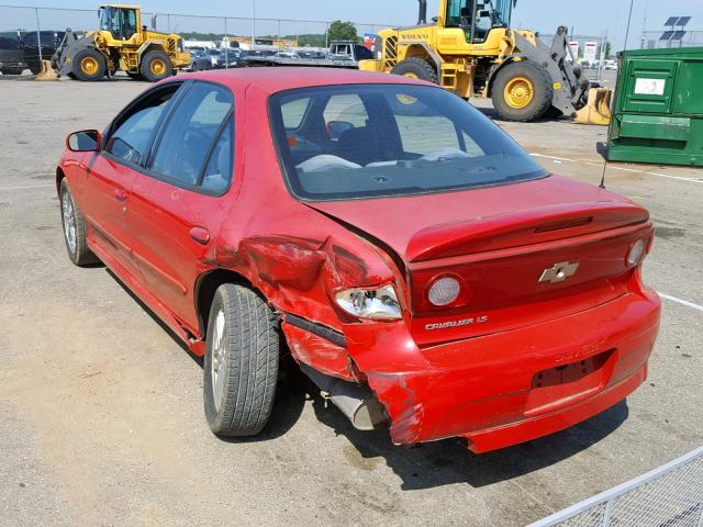 1G1JH52F047153267 - 2004 CHEVROLET CAVALIER L RED photo 3