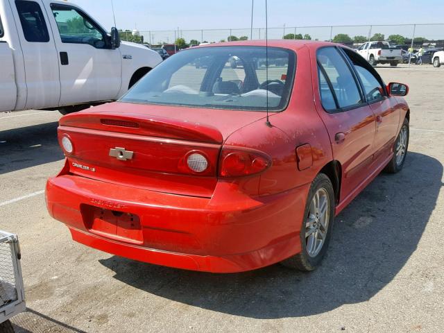 1G1JH52F047153267 - 2004 CHEVROLET CAVALIER L RED photo 4