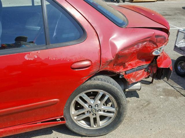 1G1JH52F047153267 - 2004 CHEVROLET CAVALIER L RED photo 9